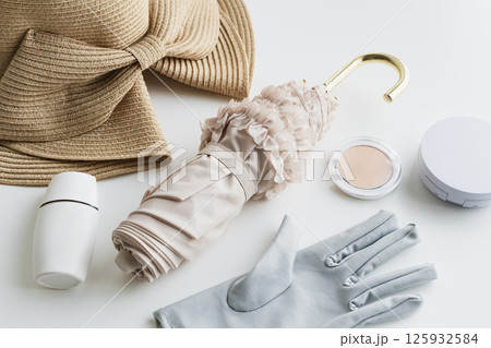 日傘や帽子などの紫外線対策グッズ uvケア 日傘や帽子などの紫外線対策グッズ uvケア 125932584