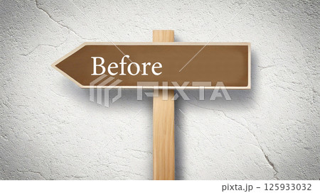 Beforeの文字入りの道しるべ,generative ai_ワイド 125933032