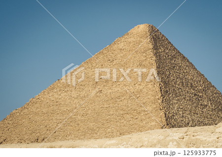 The Great Sphinx of Giza. Giza grand pyramids. Cairo, Ciza, Egypt.  125933775
