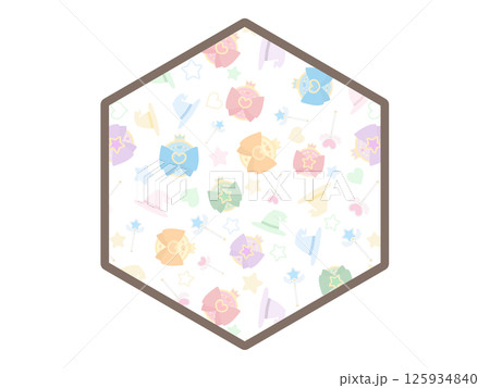 魔法少女の六角形のフレーム 125934840