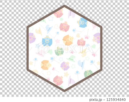 魔法少女の六角形のフレーム 125934840