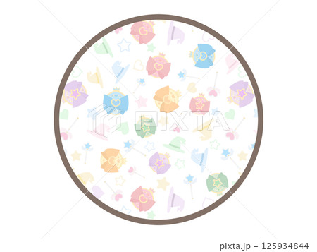 魔法少女の円形のフレーム 125934844