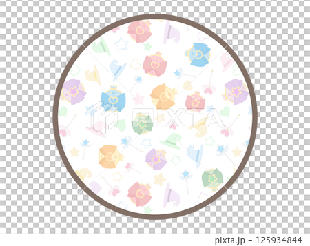 魔法少女の円形のフレーム 125934844