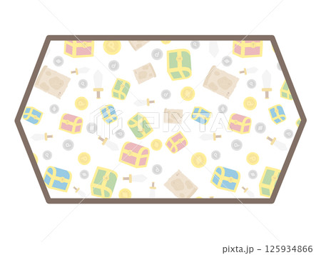 ゲームの六角形のフレーム 125934866