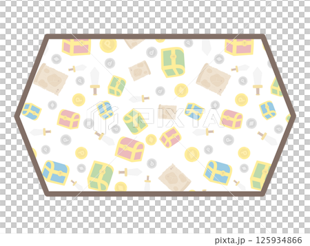 ゲームの六角形のフレーム 125934866