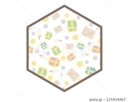 ゲームの六角形のフレーム 125934867