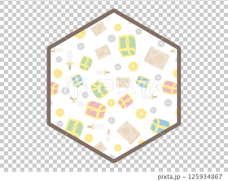 ゲームの六角形のフレーム 125934867