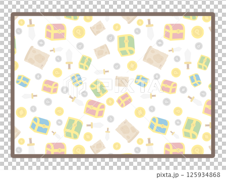ゲームの四角形のフレーム 125934868