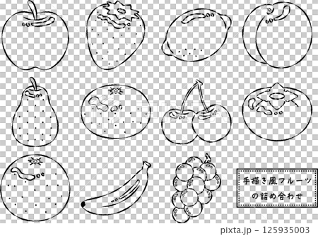 水果（線條畫） 125935003
