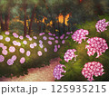 紫陽花の道(夕) 125935215