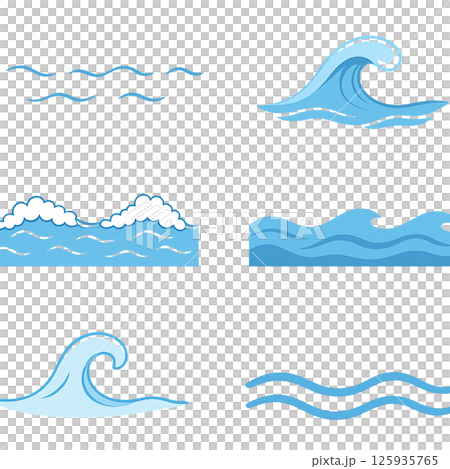 シンプルな海とビーチパラソル シンプルな海とビーチパラソル 125935765