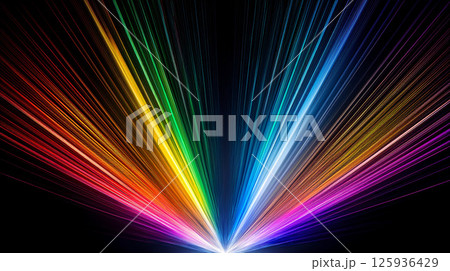 七色の光線の背景画像 125936429