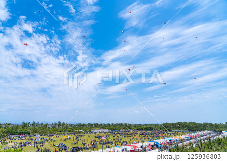 浜松まつり、中田島砂丘での凧揚げ合戦〈静岡県浜松市〉 125936803