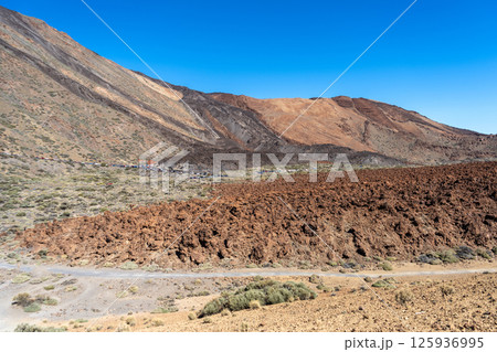 Lava Fields, Pumice Volcano Stones Texture, Volcanic Pumice Pattern, Pieces of Lava, Basalt Extrusive Igneous Rock 125936995