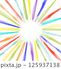 Colorful paintbrush strokes radiating from center, creative burst concept with copy space 125937138