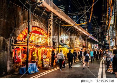 《東京都》新橋駅前・新橋ガード下の飲み屋街 125939136