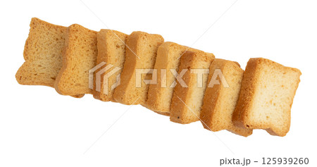 mini toast isolated on white 125939260