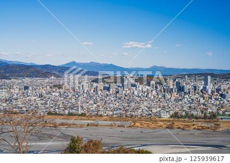 静岡市の円山花木園から見た静岡市の街並み(静岡県) 静岡市の円山花木園から見た静岡市の街並み(静岡県) 125939617