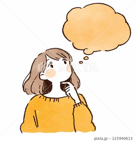 【フキダシ】女性と吹き出し 【フキダシ】女性と吹き出し 125940613