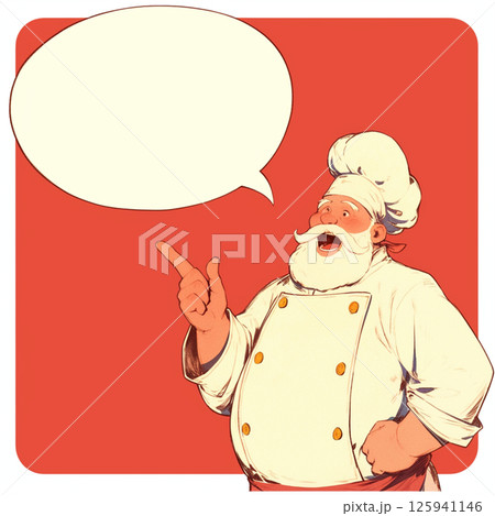 【フキダシ】コックと吹き出し 125941146