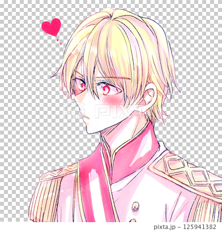 王子様風の男性　赤眼　恋 125941382