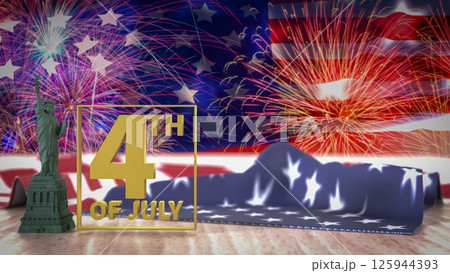 The 4TH July for Independence Day concept 3d Rendering. The 4TH July for Independence Day concept 3d Rendering. 125944393