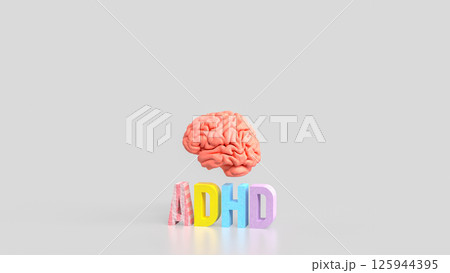 The ADHD multi color for medical and education concept 3d Rendering. 125944395