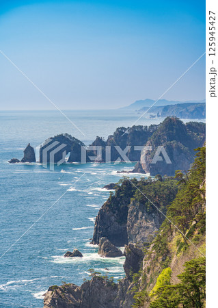 「岩手県」北山崎第一展望台からの望む風景　田野畑村 125945427