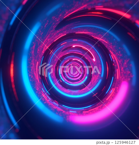 催眠術のような渦巻き効果鮮やかなグラデーションカラー	 125946127