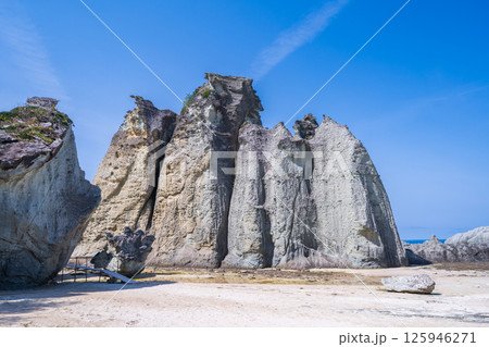 「青森県」仏ヶ浦の風景　下北半島 125946271
