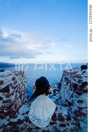 美しいギリシャのサントリーニ島 美しいギリシャのサントリーニ島 125946486