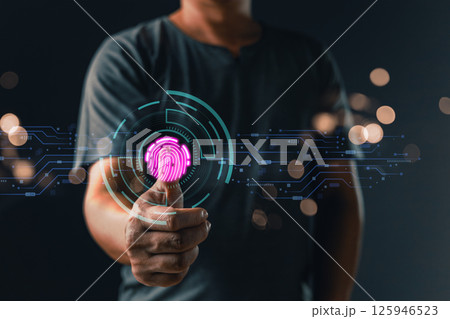 A glowing fingerprint scan highlights login security, symbolizing advanced biometric access technology and digital protection to ensure secure identification in modern systems. A glowing fingerprint scan highlights login security, symbolizing advanced biometric access technology and digital protection to ensure secure identification in modern systems. 125946523