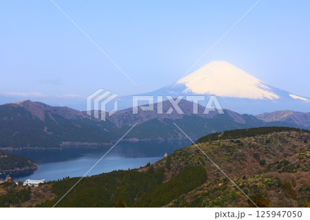 富士山と芦ノ湖の絶景(大観山展望台) 富士山と芦ノ湖の絶景(大観山展望台) 125947050