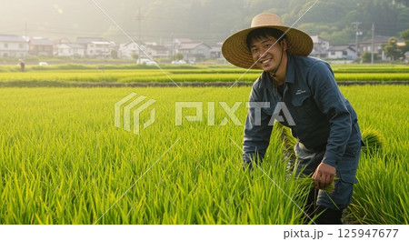 農業をする男性 125947677