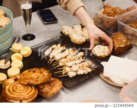 An Array of Appetizing and Exquisite Dishes at a Gathered Feast for Everyone to Enjoy An Array of Appetizing and Exquisite Dishes at a Gathered Feast for Everyone to Enjoy 125948564
