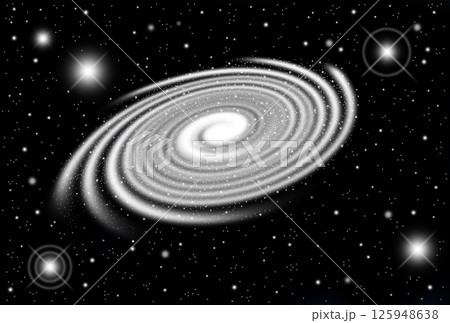 宇宙・宇宙空間 - 渦状星雲・渦巻き銀河・星々 125948638