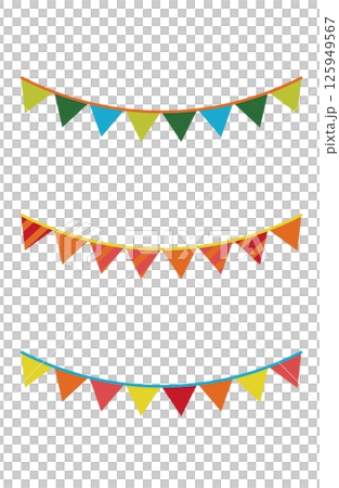 三種花環的插圖 125949567