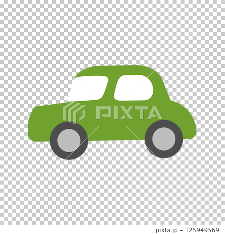 綠色汽車插畫 125949569