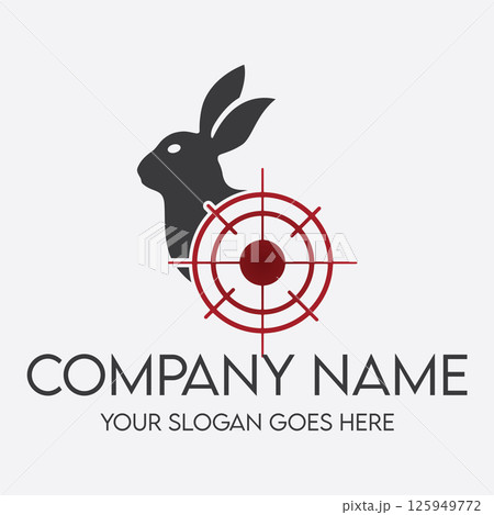 A combined rabbit and target logo symbolizes. A combined rabbit and target logo symbolizes. 125949772