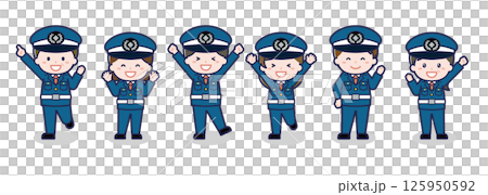 Various character set _ joy _ security guard Various character set _ joy _ security guard 125950592