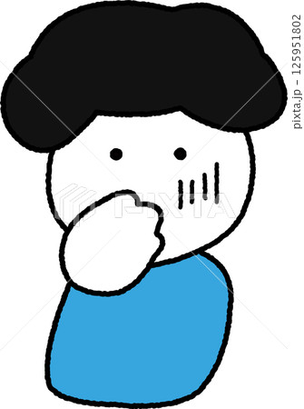 困惑な表情の人のイラスト 125951802