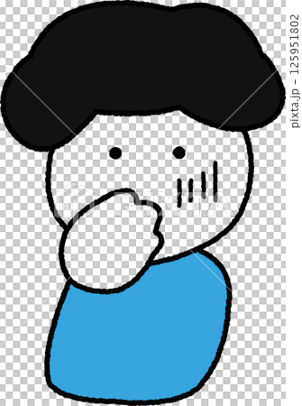 困惑な表情の人のイラスト 125951802