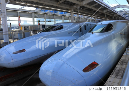 鹿児島中央駅で出発を待つ九州新幹線　《鹿児島県》 125951846