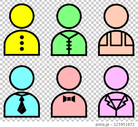 Upper body human icon Upper body human icon 125951872