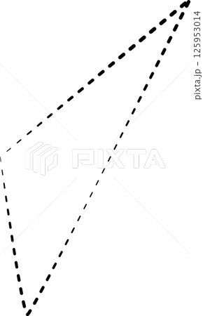Triangle shapes dash line. Graphic elements 125953014