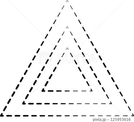 Triangle shapes dash line. Graphic elements Triangle shapes dash line. Graphic elements 125953016