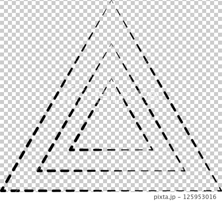 Triangle shapes dash line. Graphic elements Triangle shapes dash line. Graphic elements 125953016