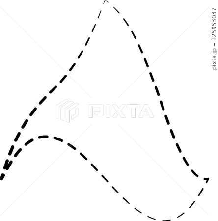 Triangle shapes dash line. Graphic elements Triangle shapes dash line. Graphic elements 125953037