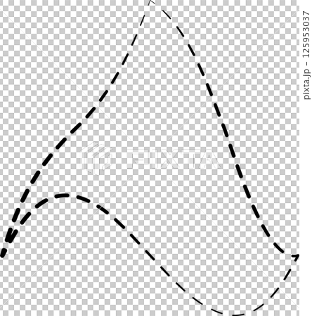 Triangle shapes dash line. Graphic elements Triangle shapes dash line. Graphic elements 125953037