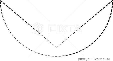 Triangle shapes dash line. Graphic elements Triangle shapes dash line. Graphic elements 125953038